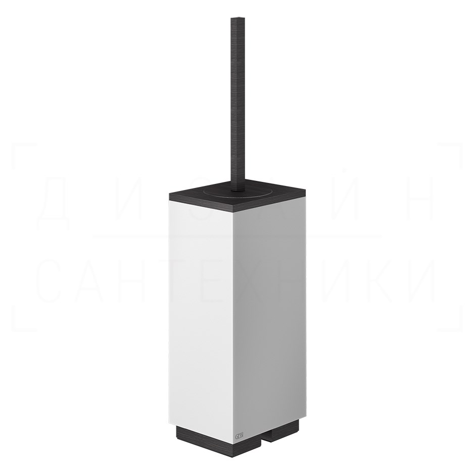 Gessi Inverso/Rettangolo Ершик для унитаза напольный, колба Neolite, цвет: white/aged bronze 20843#187
