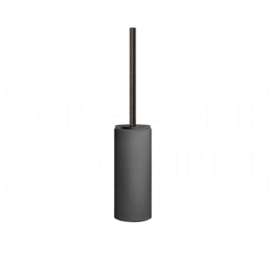 Gessi Ingranaggio Ершик для унитаза напольный, с кермической колбой Neolite, цвет: black/aged bronze 63744#187