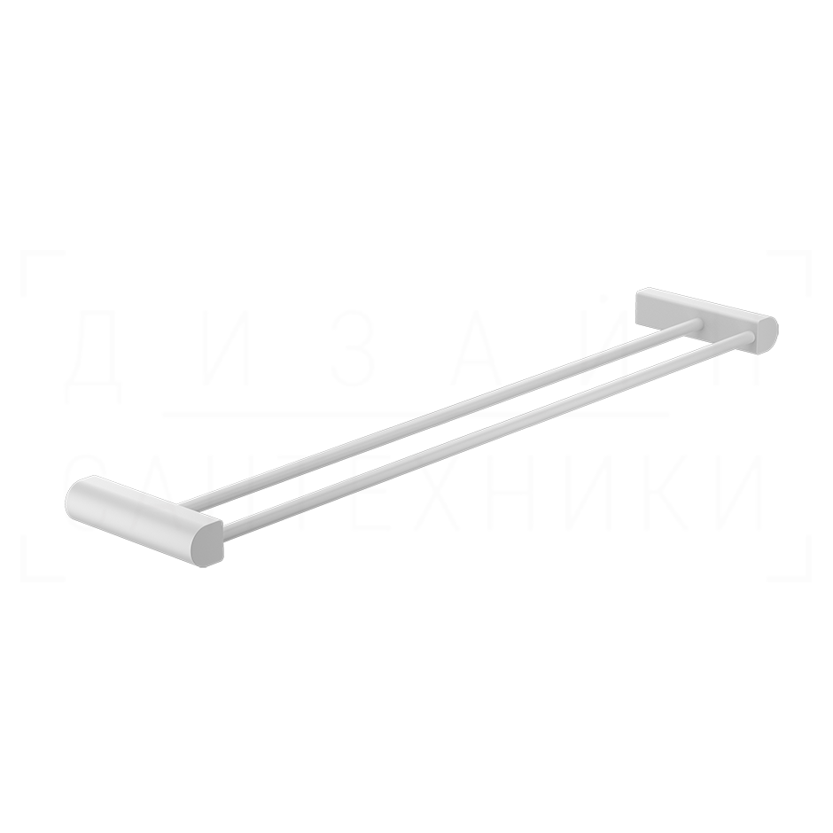 Gessi Rilievo Полотенцедержатель двойной 62,8 см, подвесной, цвет: matte white 59405#279