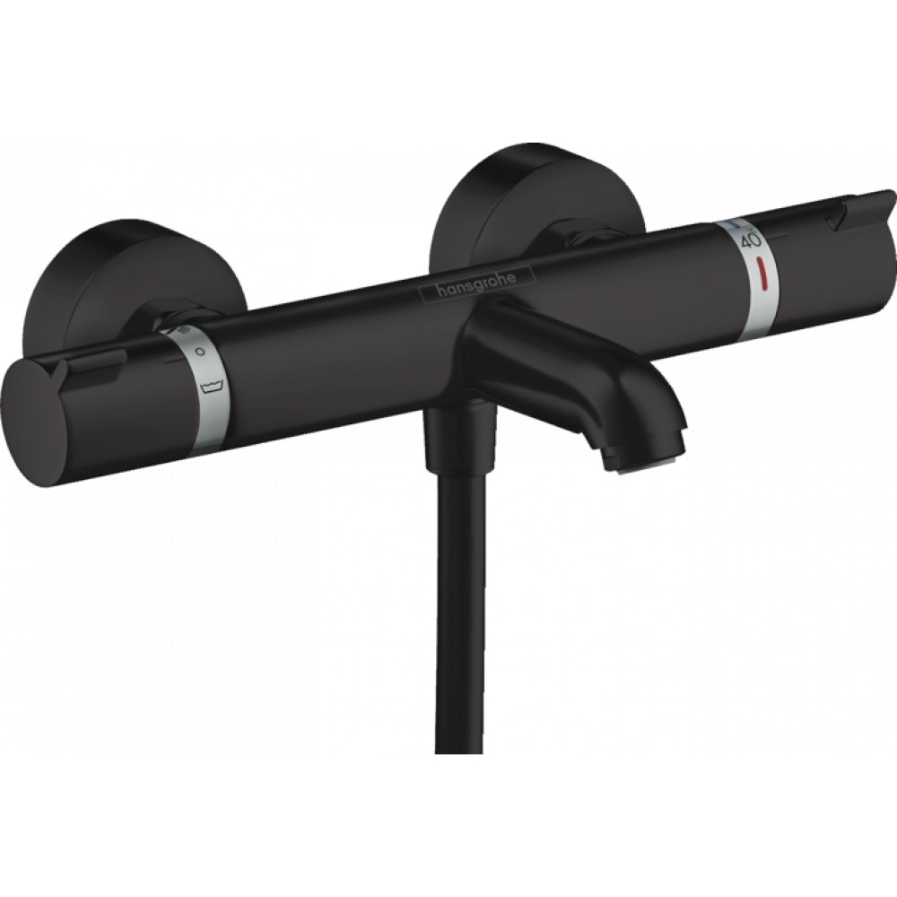 Hansgrohe Ecostat Термостат для ванны Comfort BM, излив 17,7 см, цвет: матовый черный 13114670