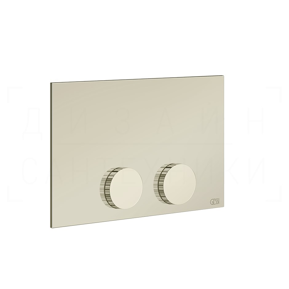 Gessi Ingranaggio Кнопка смыва для инсталляции Tece, 2 режима, латунь, цвет: nickel PVD 54641#720