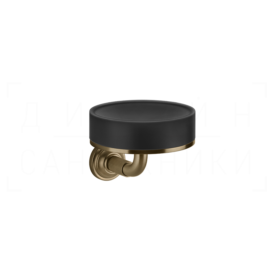 Gessi Venti20 Мыльница с керамической чашей Neolite, подвесная, цвет: black/deep bronze brushed PVD 65402#791