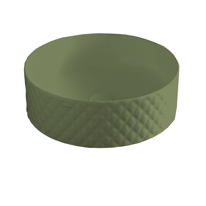 ArtCeram Rombo Раковина чаша d44x14,5h см, без перелива, цвет: green salvia OSL009 44 00