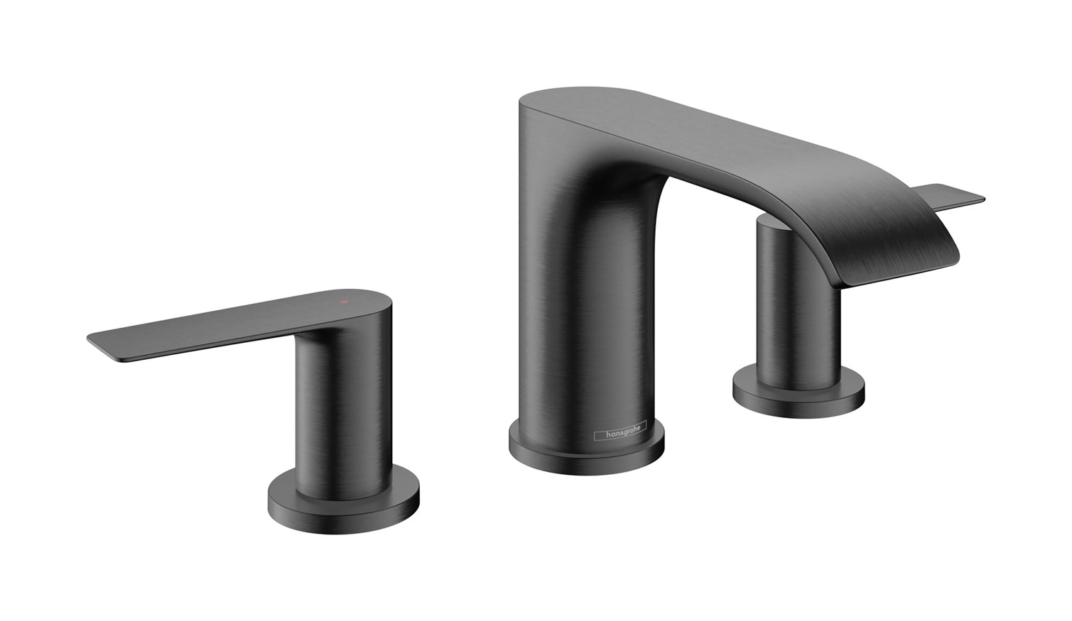Hansgrohe Vivenis Смеситель для раковины на 3 отв, с д/к, излив 15 см, цвет: шлифованный черный хром 75033340