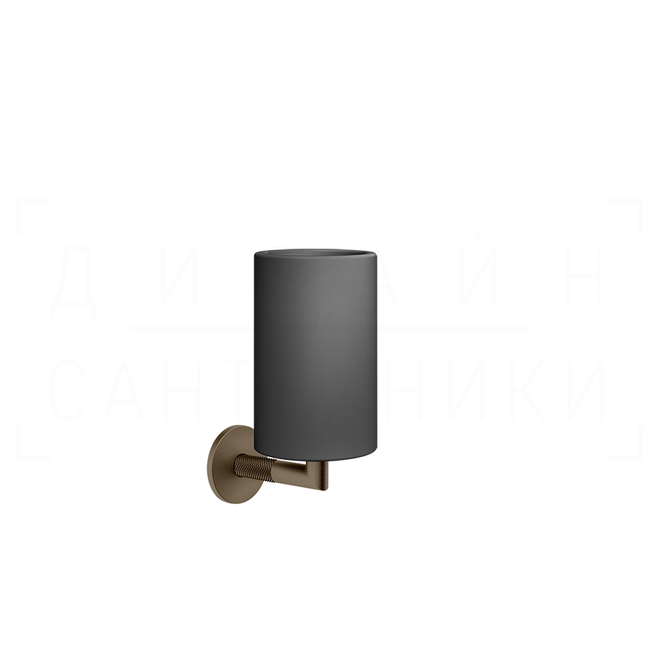 Gessi Anello Стакан подвесной, керамический Neolite, цвет: coffee bronze brushed PVD 63708#761