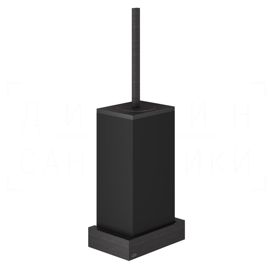 Gessi Inverso/Rettangolo Ершик для унитаза подвесной, колба Neolite, цвет: black/aged bronze 20820#187