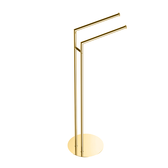 Colombo Design Mini Стойка напольная с двойным полотенцедержателем 83,5h cм, цвет: matt gold B4038.OM
