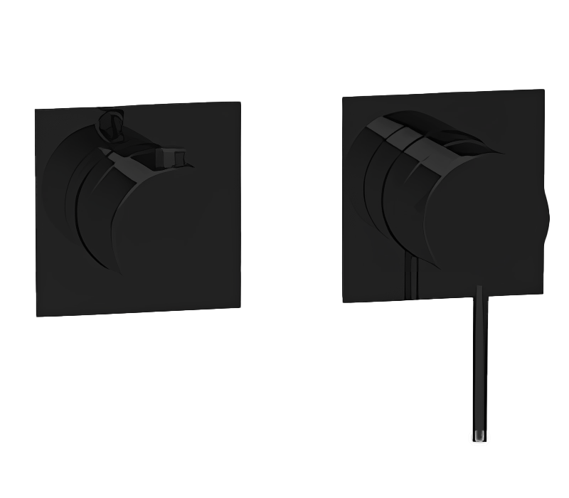 Almar Modular Square Смеситель для душа, внешняя часть на 2 потребителя, цвет: matt black E180191.MB