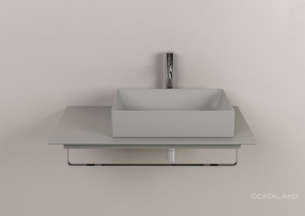 Catalano Zero Раковина чаша 60x35x13h см, без перелива, покрытие Cataglaze, цвет: цемент матовый 0222600023