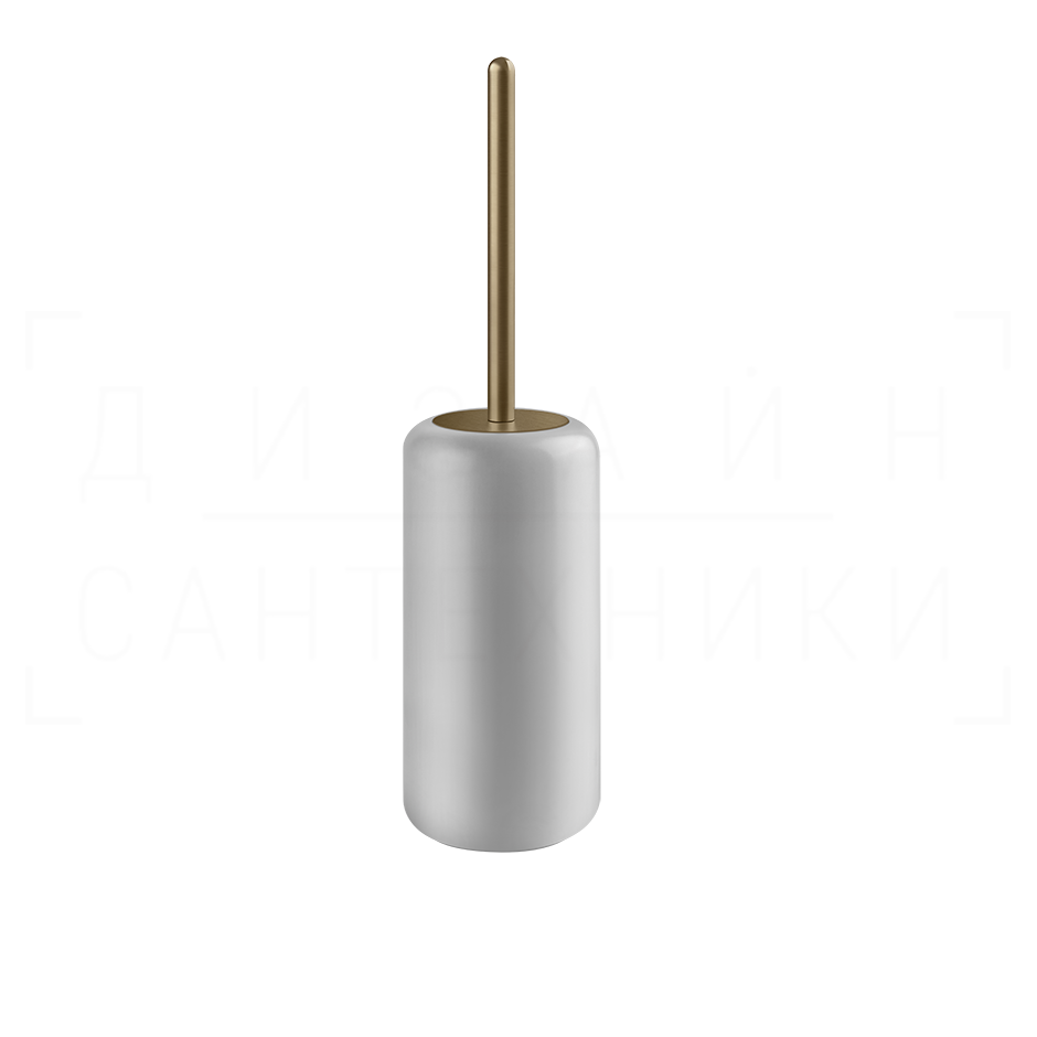 Gessi Goccia Ершик для унитаза напольный, колба Gres, цвет: white/deep bronze brushed PVD 38043#791