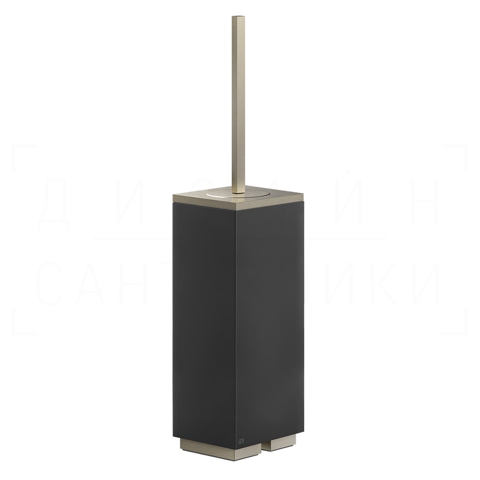 Gessi Inverso/Rettangolo Ершик для унитаза напольн., колба Neolite, цвет: black/finox brushed nickel 20844#149