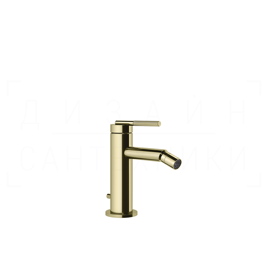 Gessi Ingranaggio Смеситель для биде с донным клапаном, излив 11,3 см, цвет: brass PVD 63507#710
