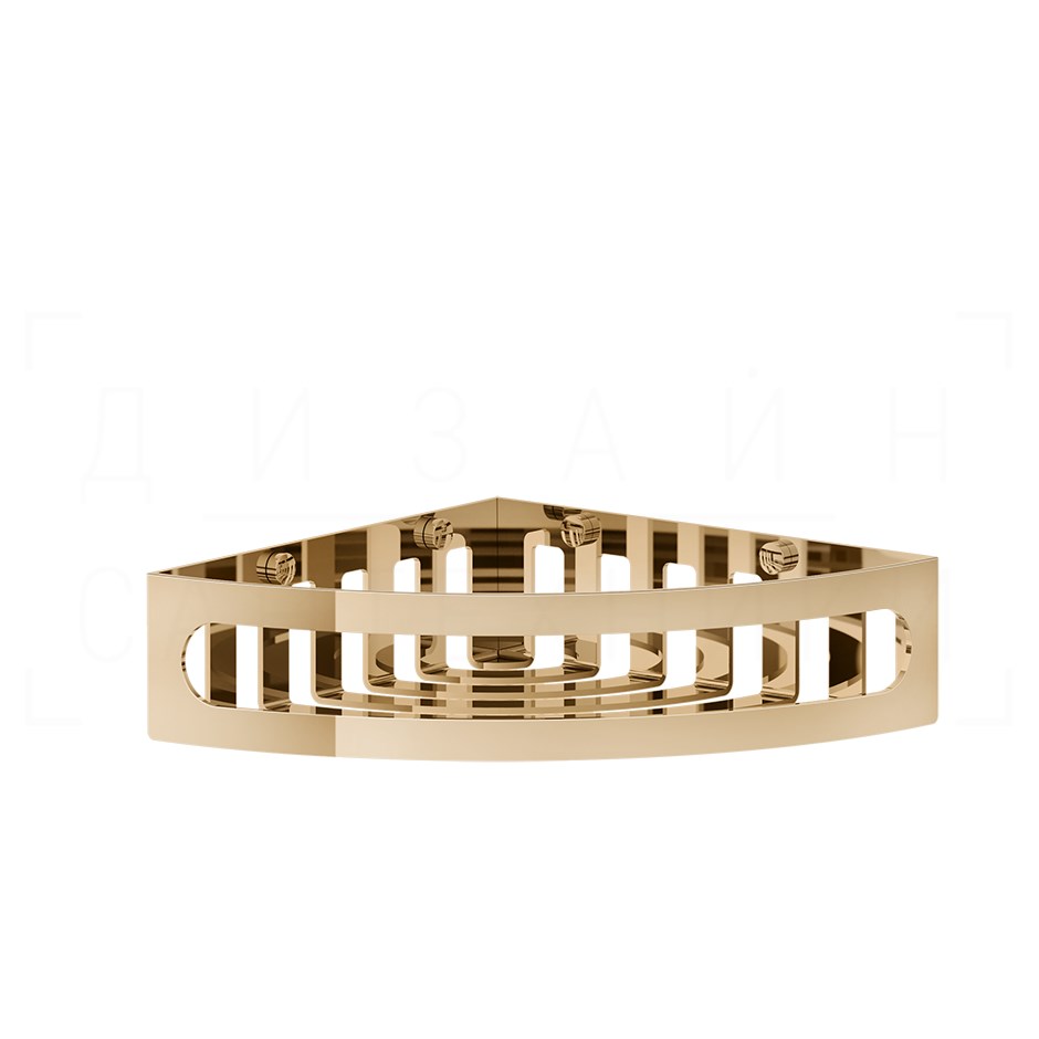 Gessi Rilievo Полка металлическая угловая 28 см, подвесная, цвет: warm bronze PVD 59561#735