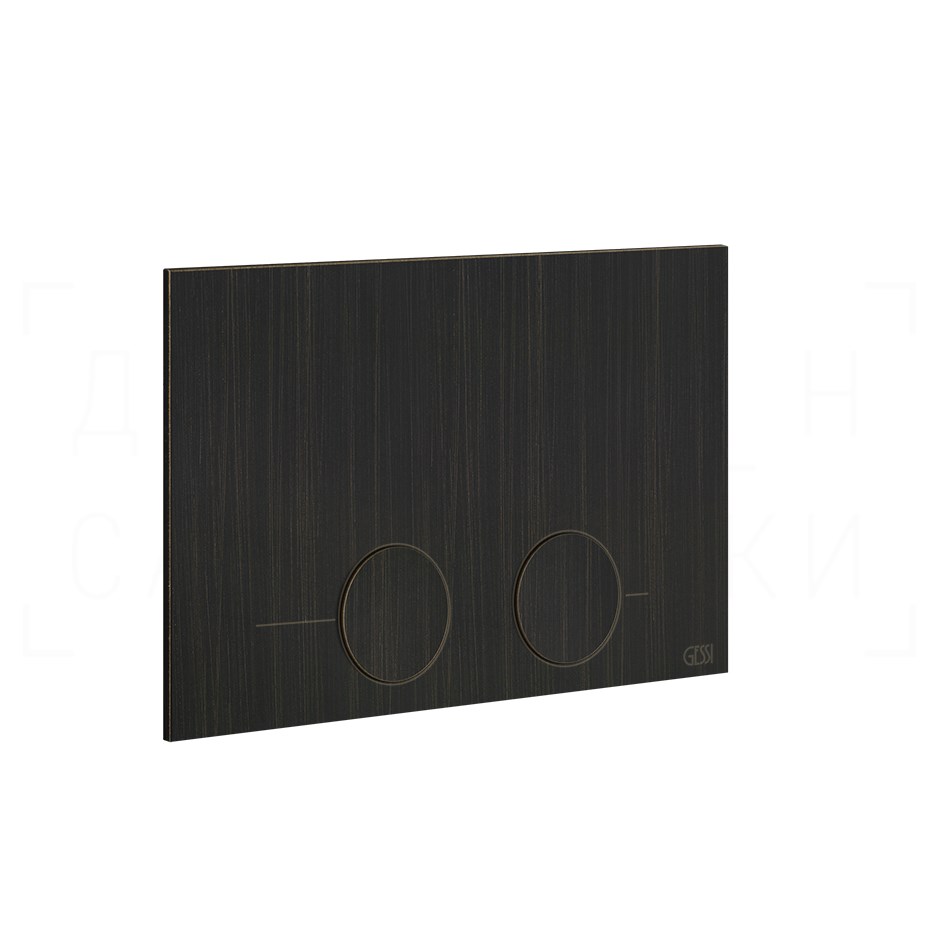 Gessi Total Look Кнопка смыва для инсталляции Tece, 2 режима, латунь, цвет: aged bronze 54617#187