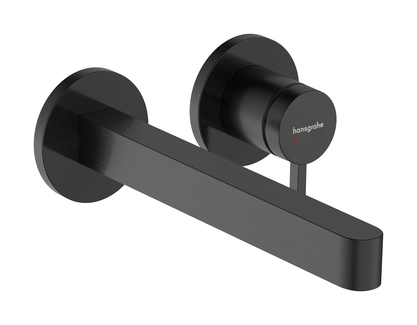 Hansgrohe Finoris Смеситель для раковины встраиваемый, излив 22,8 см, цвет: шлифованный черный хром 76050340