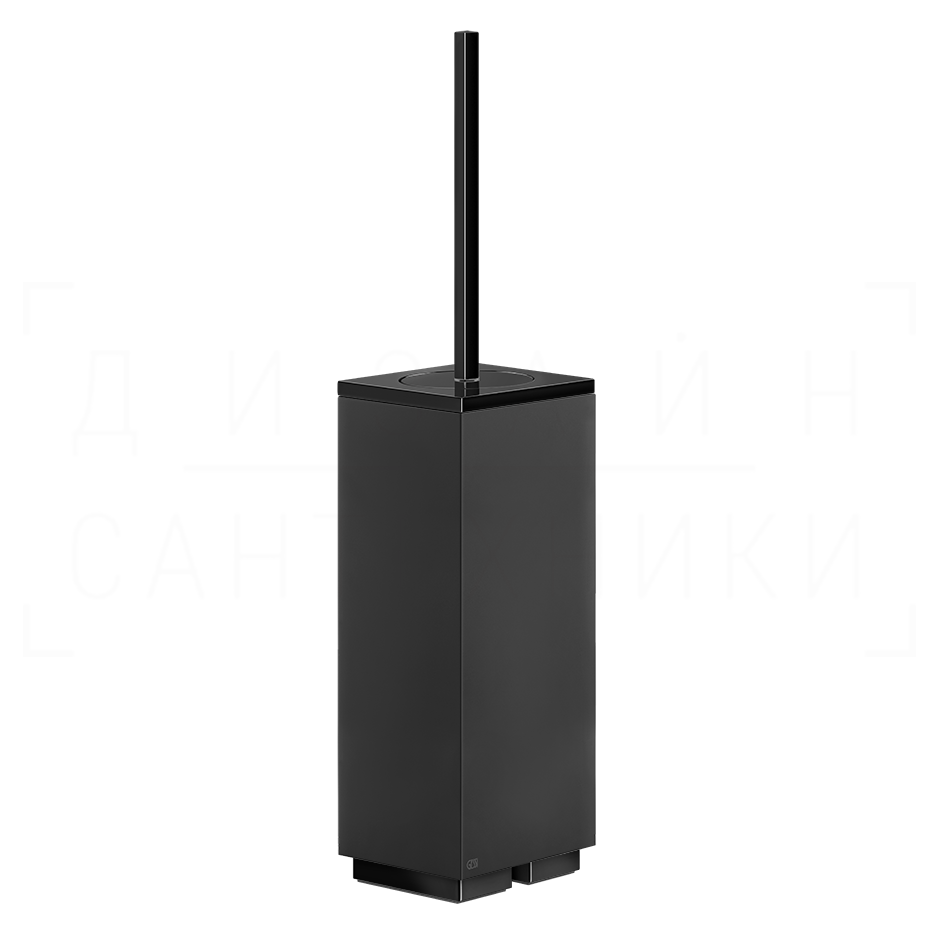 Gessi Inverso/Rettangolo Ершик для унитаза напольный, колба Neolite, цвет: black/black metal PVD 20844#706