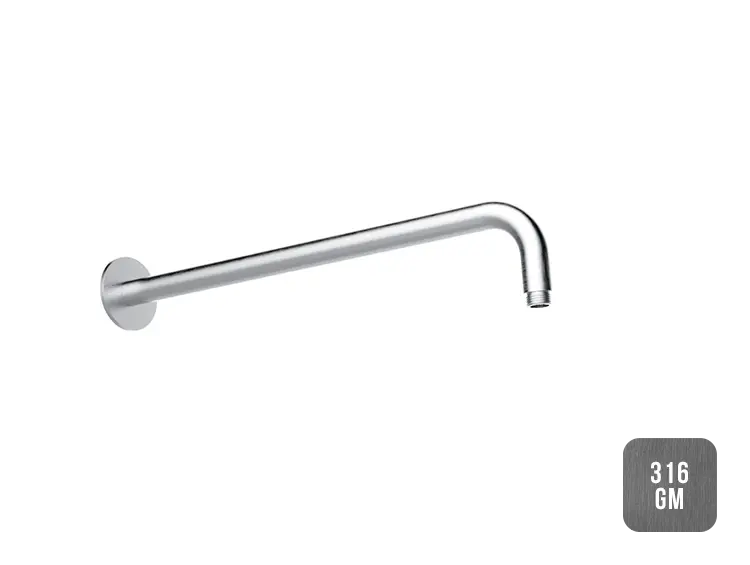 Almar Round Кронштейн для верхнего душа настенный 45 см, цвет: brushed gun metal E021103.GM316