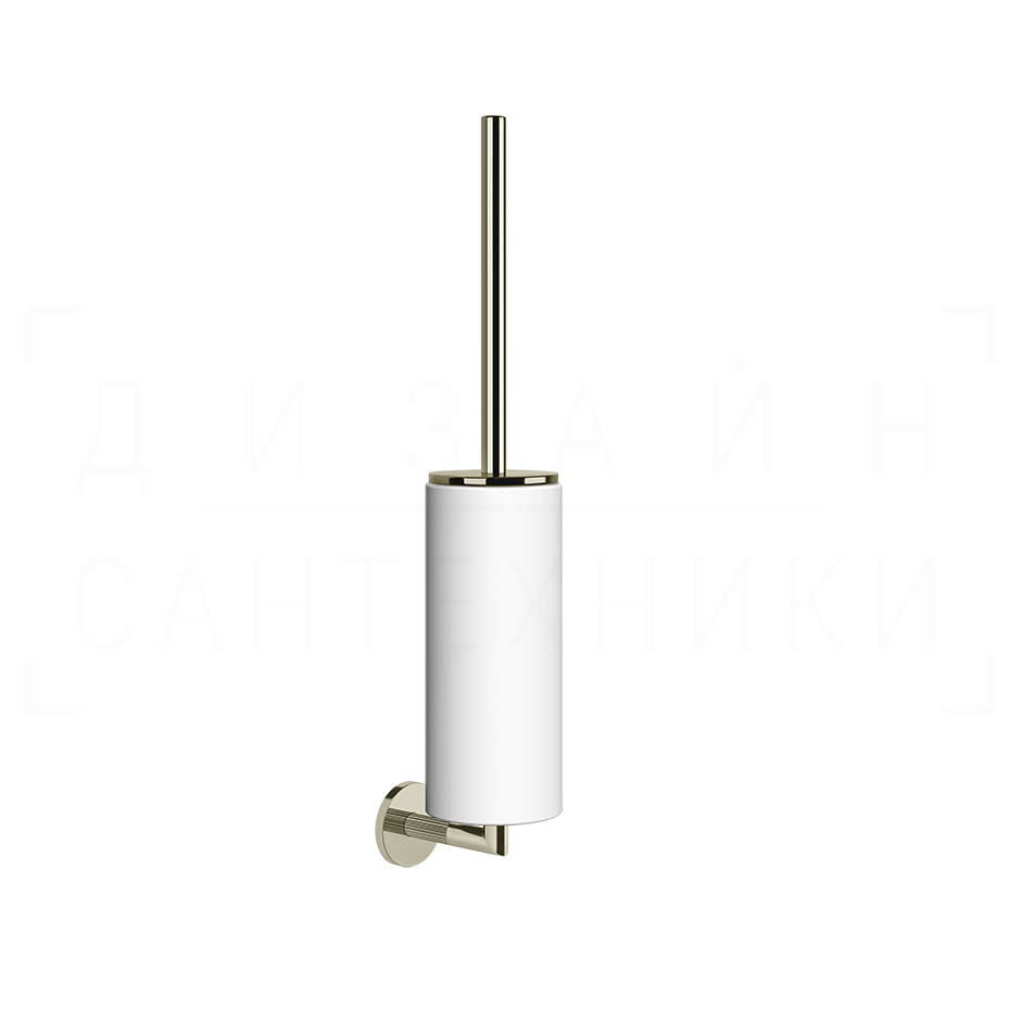 Gessi Ingranaggio Ершик для унитаза подвесной, с кермической колбой Neolite, цвет: white/nickel PVD 63819#720