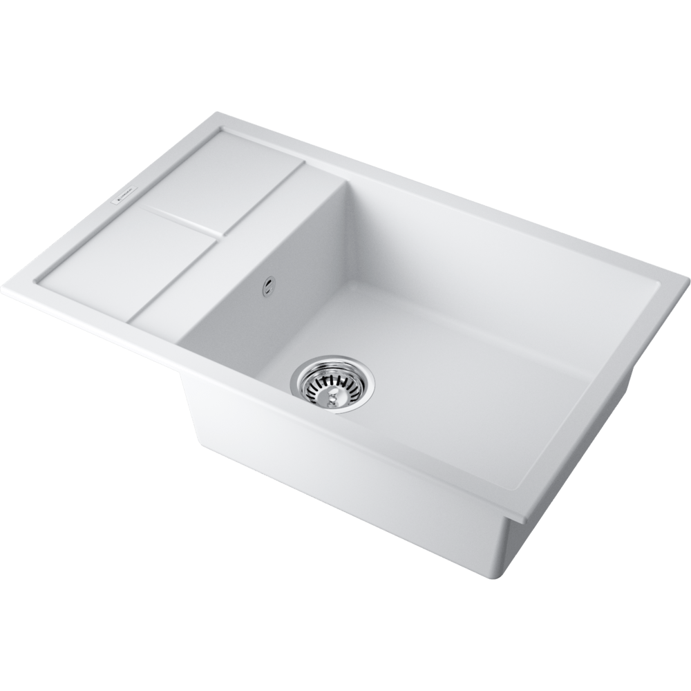Omoikiri Sumi 78-LB-WH Кухонная мойка Tetogranit 78x50 см, цвет: белый 4993722