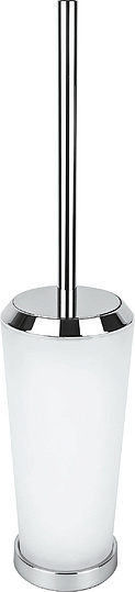 Colombo Design Road Ершик для унитаза напольный, со стеклянной колбой, цвет: chrome B8006.CR-VAN