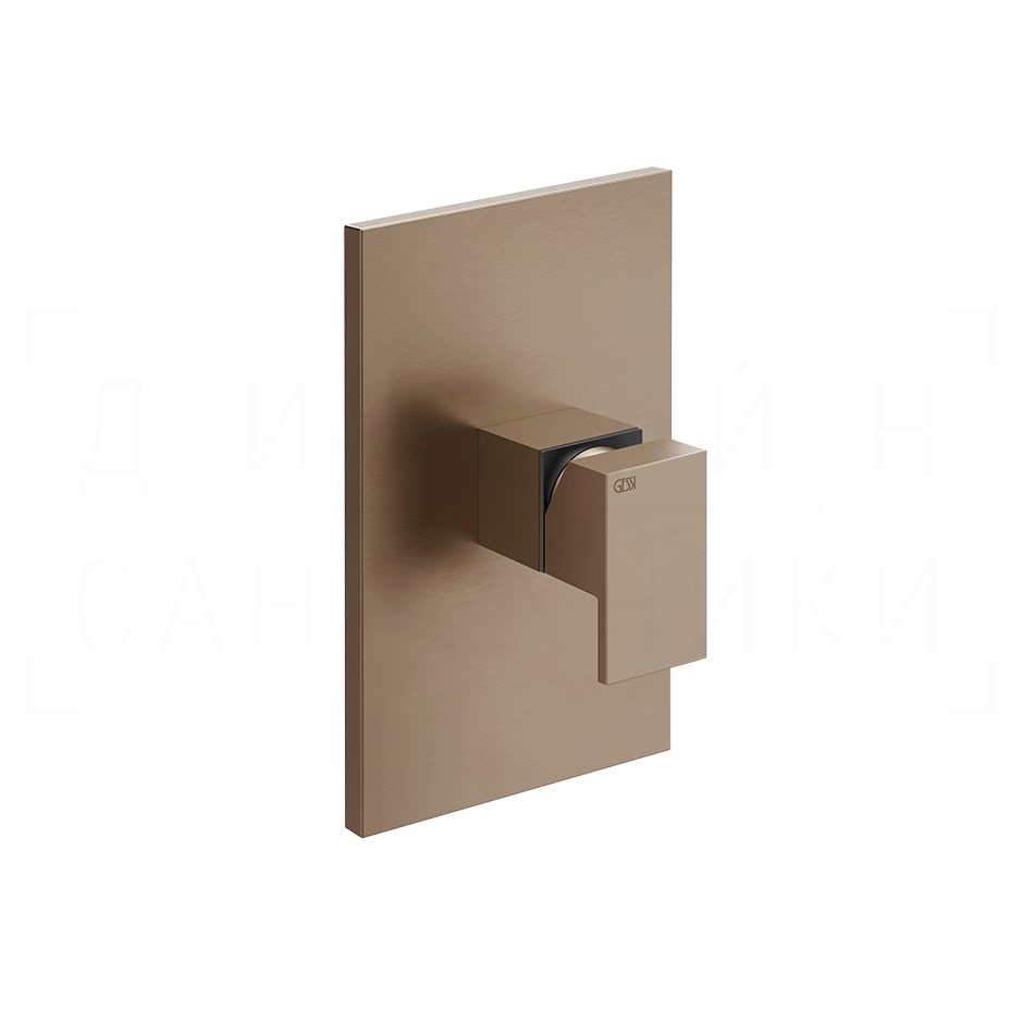 Gessi Rettangolo Смеситель для душа встраиваемый, на 1 потр., внеш. часть, цвет: copper brushed PVD 44602#708