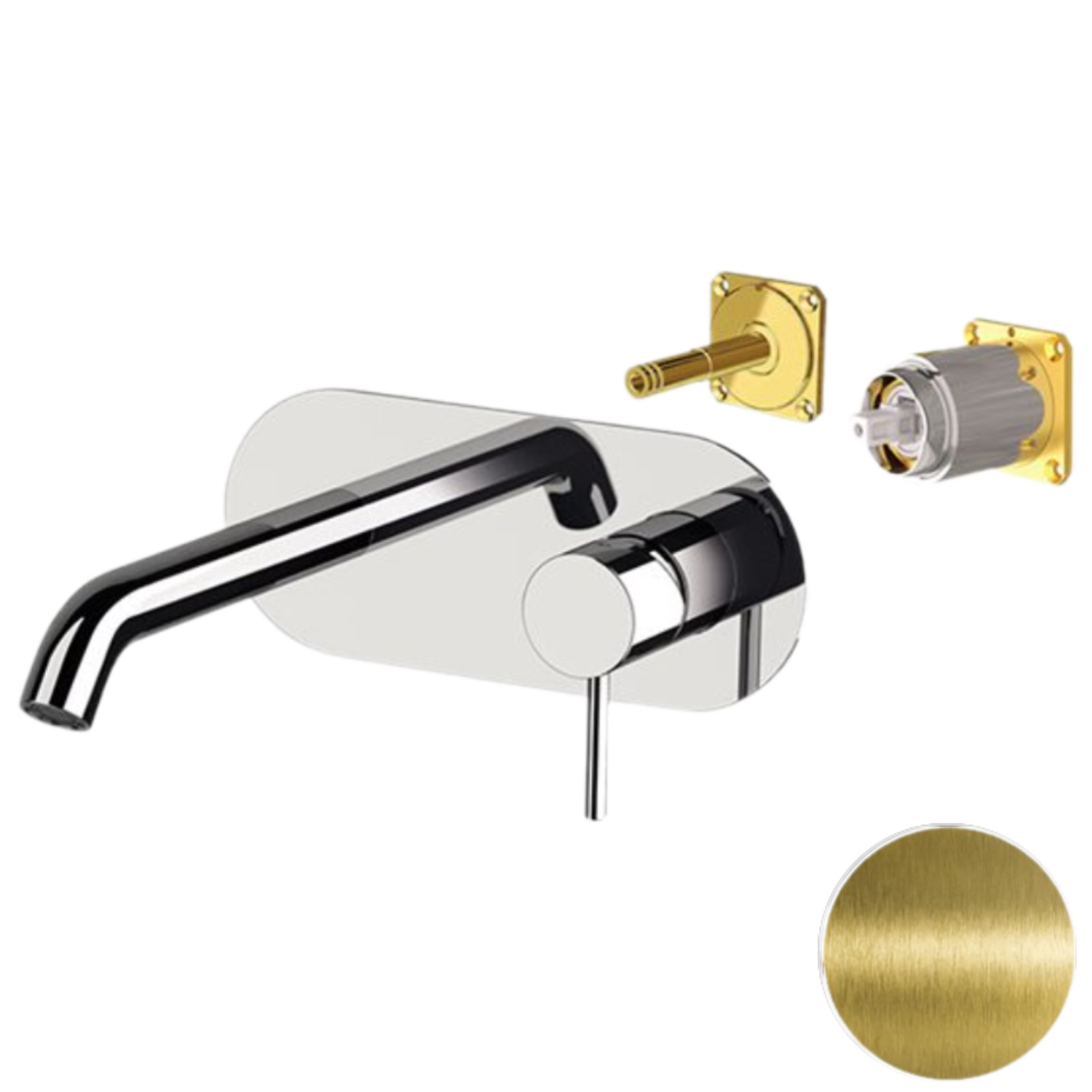Remer X Style Смеситель для раковины встраиваемый, внешняя часть, цвет: vecchio ottone X15KBVO
