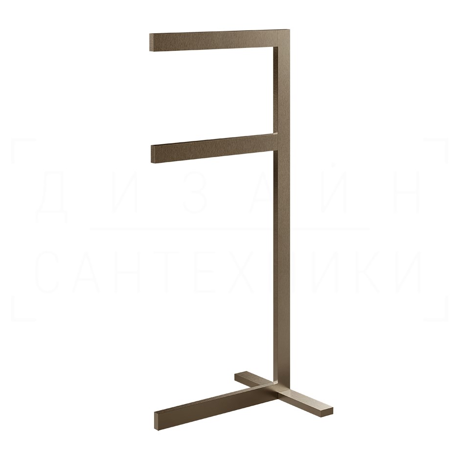 Gessi Inverso/Rettangolo Стойка напольная с двойным полотенцедерж., цвет: coffee bronze brushed PVD 20939#761
