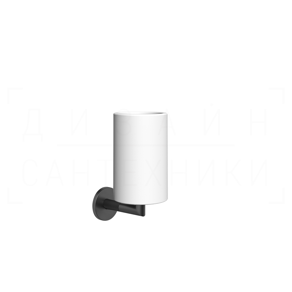 Gessi Anello Стакан подвесной, керамический Neolite, цвет: white/matte black 63707#299
