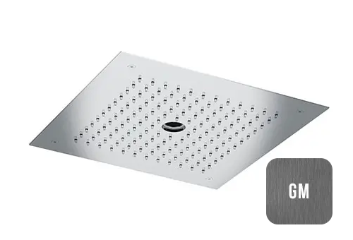 Almar Square 380 Потолочный душ 38х38 см, встраиваемый, 2 режима, цвет: brushed gun metal E044258.GM