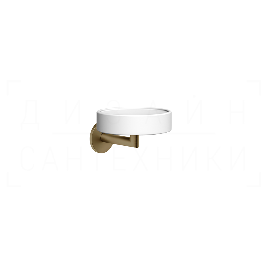 Gessi Ventaglio Мыльница с чашей Neolite, подвесная, цвет: white/deep bronze brushed PVD 63601#791
