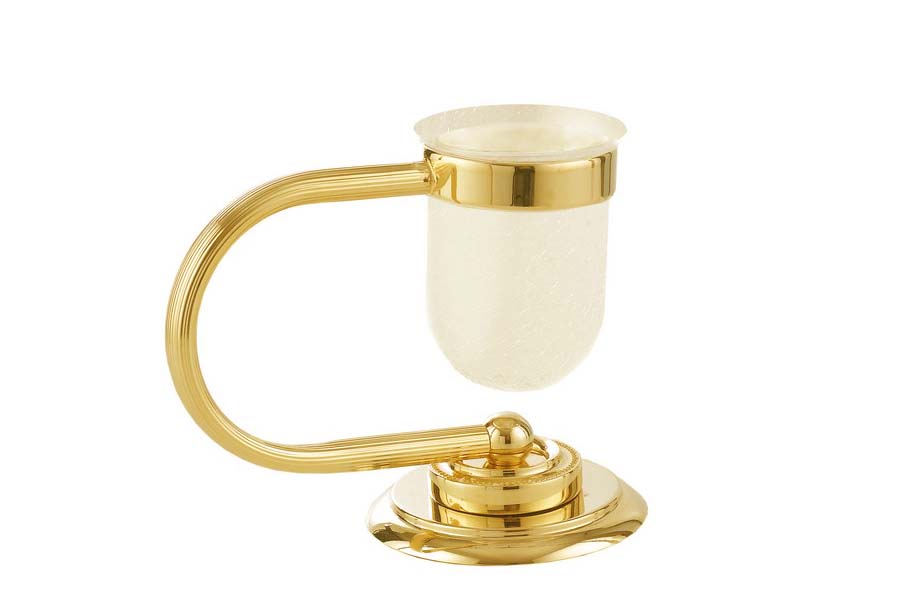 Boheme Murano Стакан настольный, стеклянный полупрозрачный, цвет: gold 10911-G