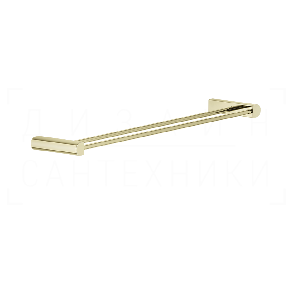 Gessi Rilievo Полотенцедержатель двойной 62,8 см, подвесной, цвет: brass PVD 59405#710