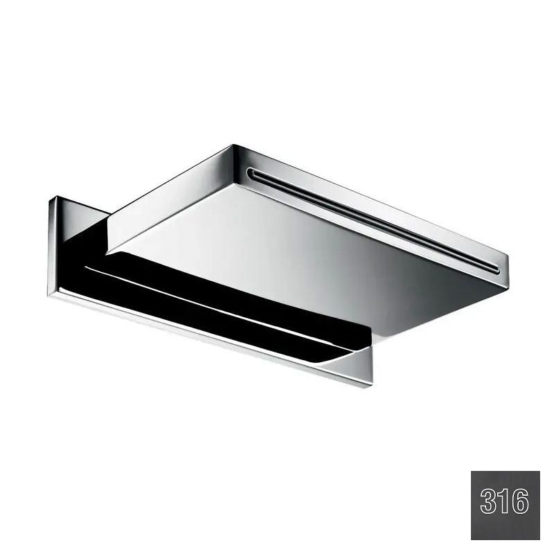 Almar Waterfall Излив настенный̆ каскадный̆ для душа 14 см, цвет: 316 PVD brushed absolute black E044086.AB316
