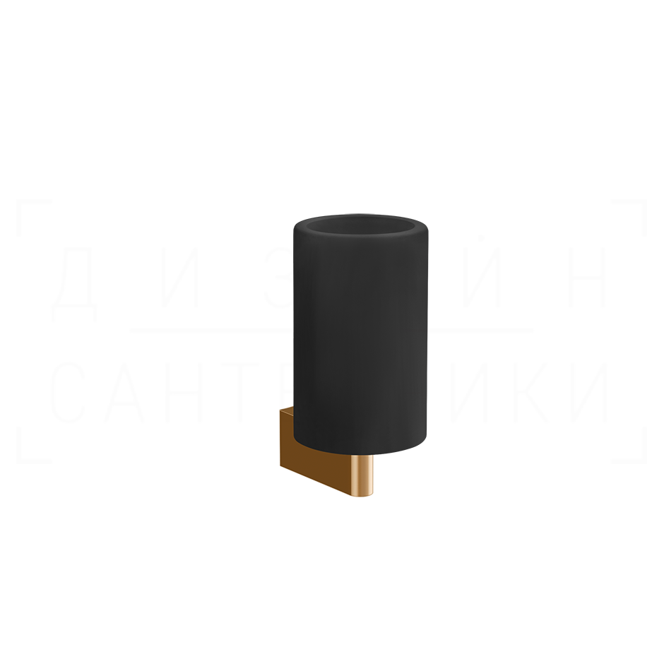 Gessi Origini Стакан подвесной, керамический Neolite, цвет: black/warm bronze PVD 66408#735