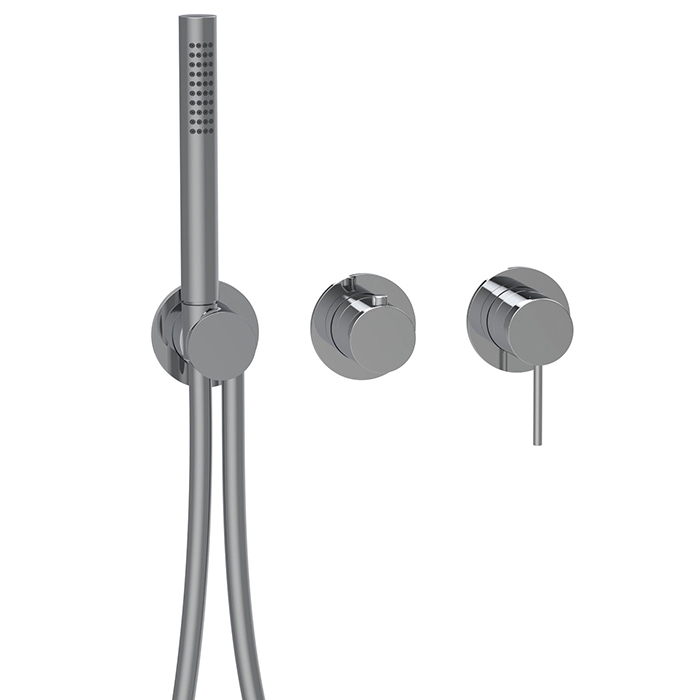 Almar Modular Round Смеситель для душа, внешняя часть на 2-3 потреб., цвет: brushed stainless steel E180142.316