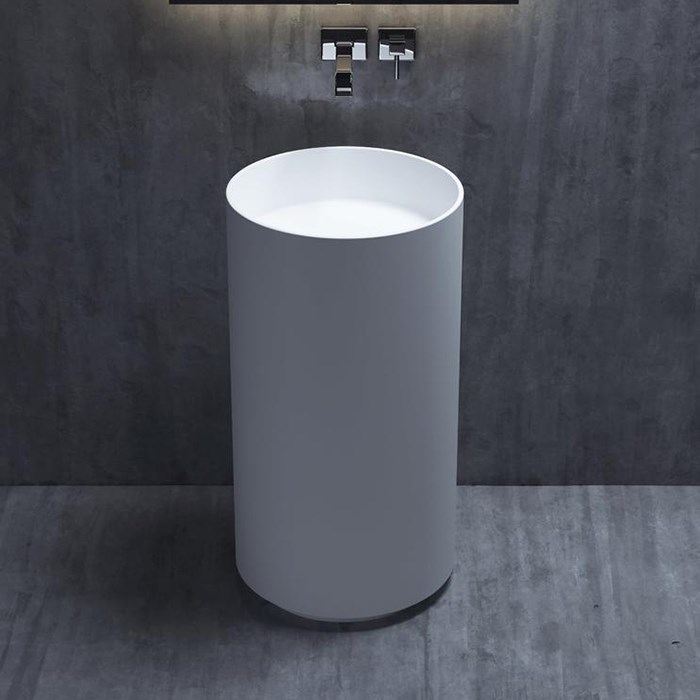 Salini Armonia 01 Раковина напольная S-Sense, округлая, 45х45х85h см, цвет: белый глянцевый 130111G