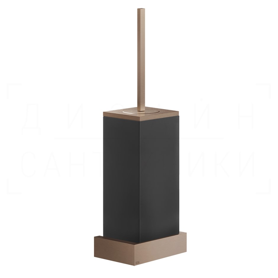 Gessi Inverso/Rettangolo Ершик для унитаза подвесной, колба Neolite, цвет: black/copper brushed PVD 20820#708