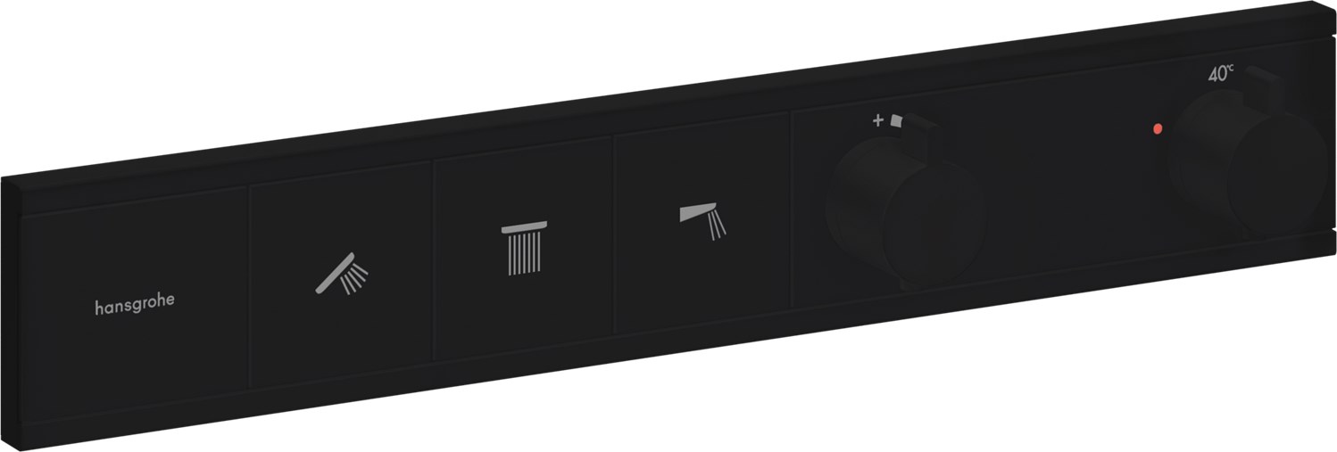 Hansgrohe RainSelect Термостат для душа встраиваемый на 3 потр, внешняя часть, цвет: матовый черный 15381670