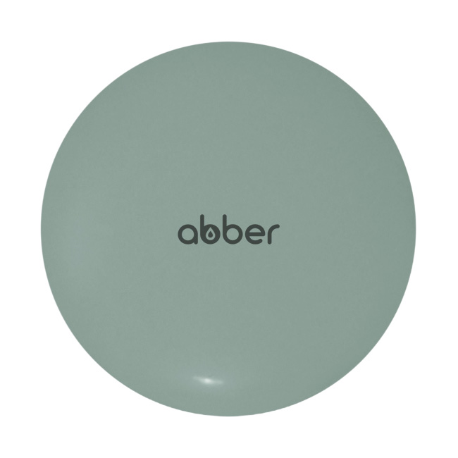 Abber Накладка на слив для раковины, керамика 6,7x6,7x2,87h см, цвет: светло-зеленая матовая AC0014MCG