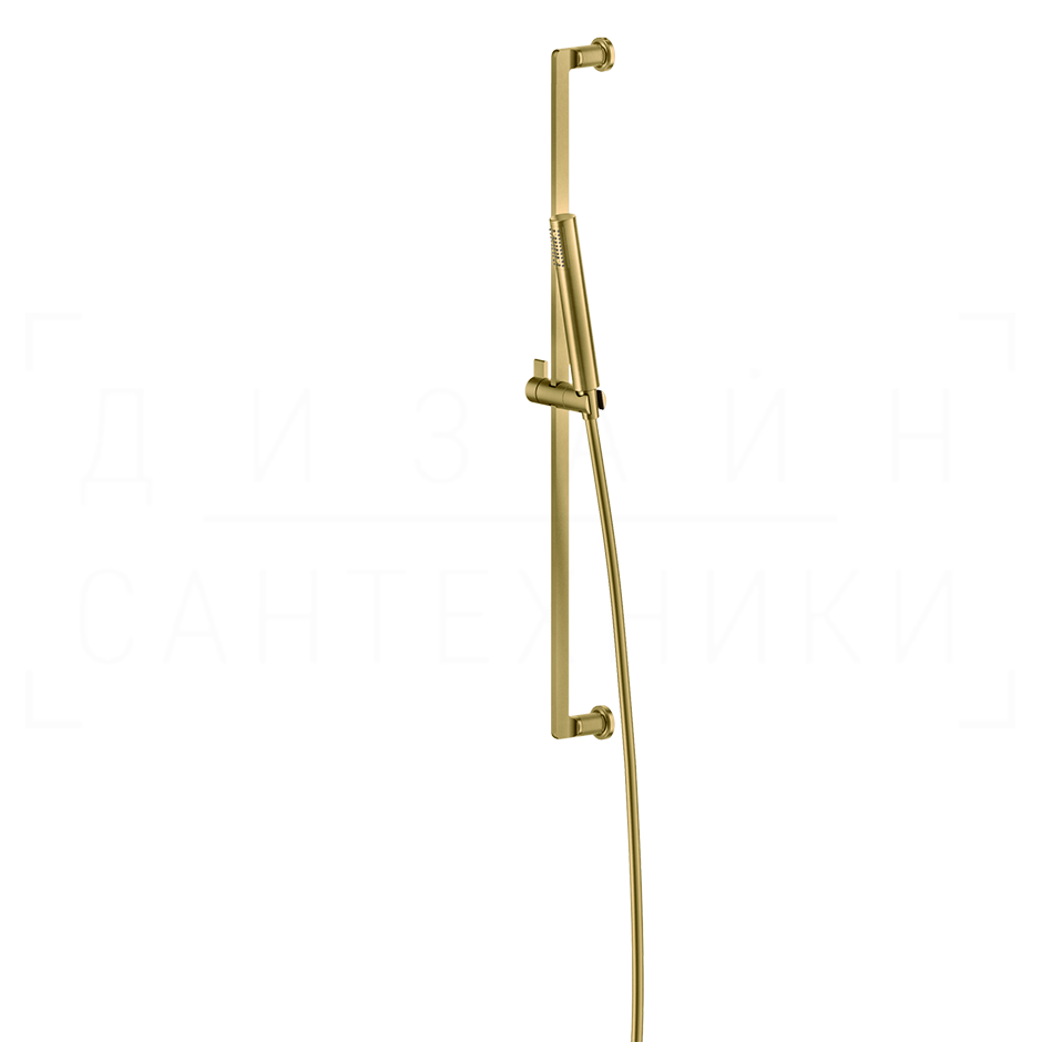 Gessi Inciso Душевой гарнитур: ручной душ, штанга, держатель, шланг 150 см, цвет: gold brushed 58145#716