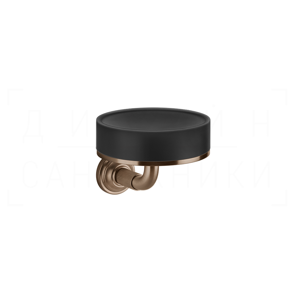 Gessi Venti20 Мыльница с керамической чашей Neolite, подвесная, цвет: black/copper brushed PVD 65402#708