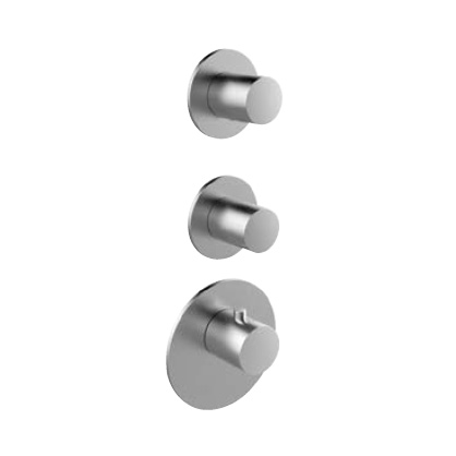 Almar High Flow Round Термостат для душа, внешняя часть на 2 потреб, цвет: brushed stainless steel E180032.316