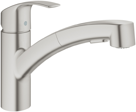 Grohe Eurosmart Смеситель для кухни, выдвижной излив, цвет: суперсталь 30305DC0