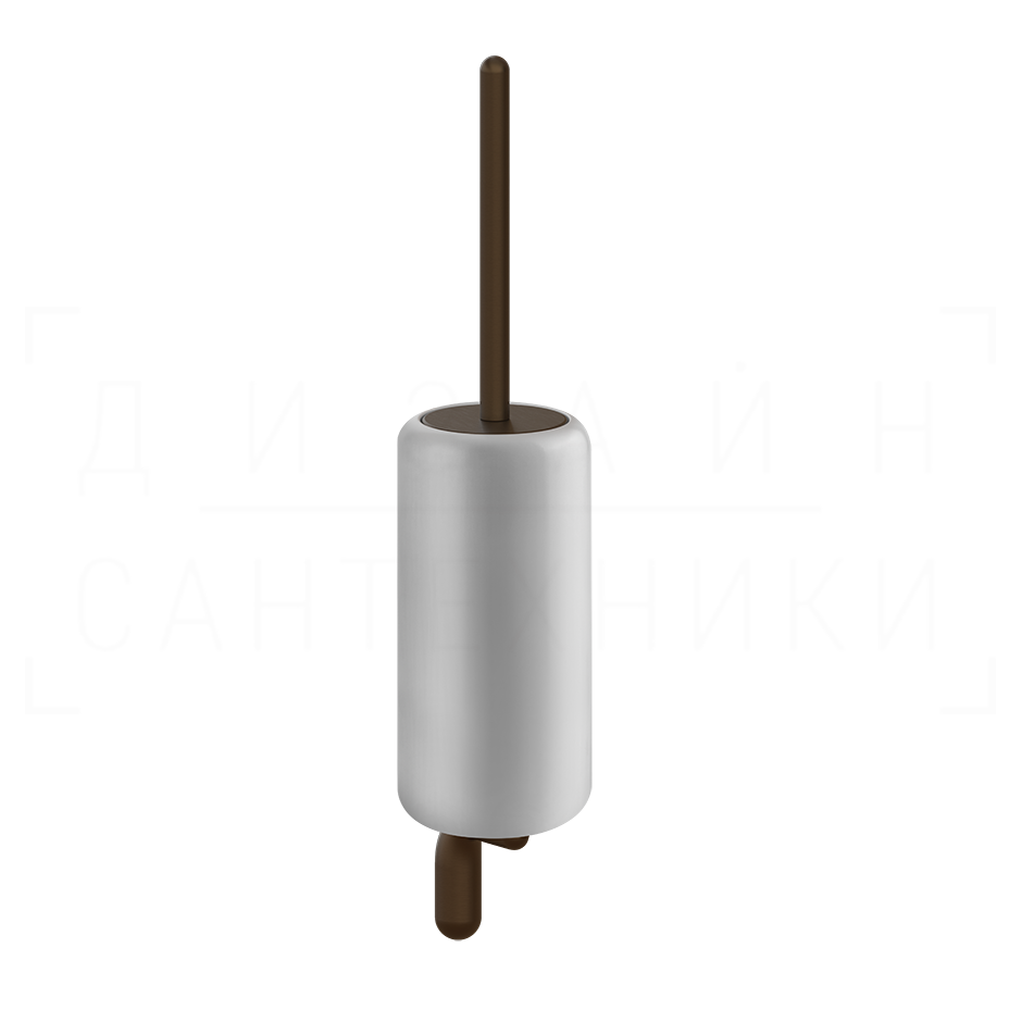 Gessi Goccia Ершик для унитаза подвесной, с кермической колбой Gres, цвет: white/dark bronze 38019#845