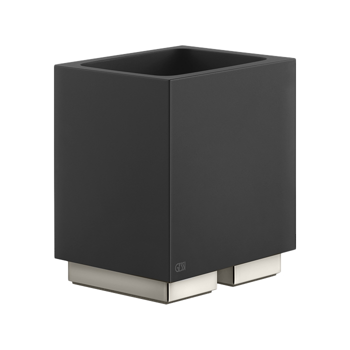 Gessi Inverso/Rettangolo Стакан настольный, черный керамический, цвет: finox brushed nickel 20832#149