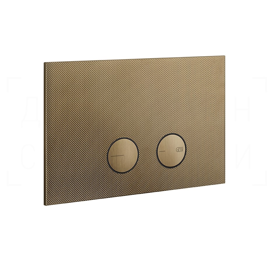 Gessi Inverso Diamantato Кнопка смыва для инстал. Geberit, 2 реж., латунь, цвет: deep bronze brushed 54681#791
