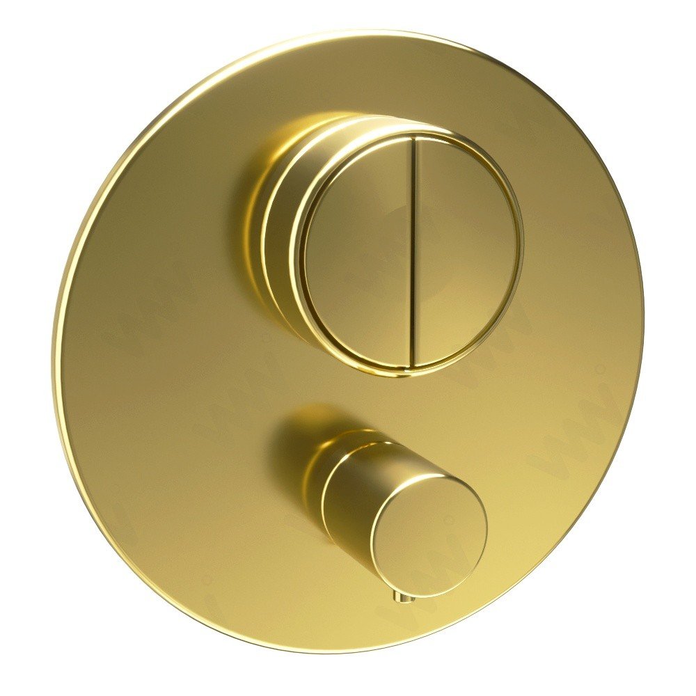 Almar Core Round Термостат для душа, внешняя часть на 2 потребителя, цвет: polished gold E176632.GO