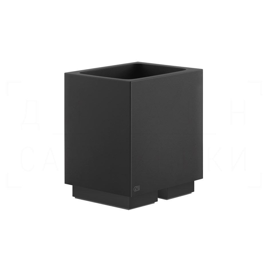 Gessi Inverso/Rettangolo Стакан настольный, керамический Neolite, цвет: black/matte black 20832#299