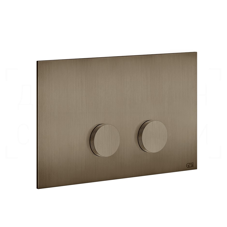 Gessi Anello Кнопка смыва для инстал. Sanit и Villeroy&Boch, 2 реж., латунь, цвет: coffee bronze PVD 54631#761