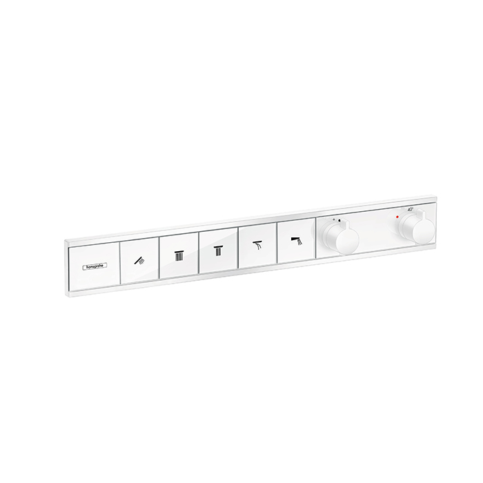 Hansgrohe RainSelect Термостат для душа встраиваемый на 5 потребителей, цвет: матовый белый 15384700
